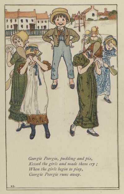 Georgie Peorgie, puding ve turta (renkli taş) by Kate (after) Greenaway