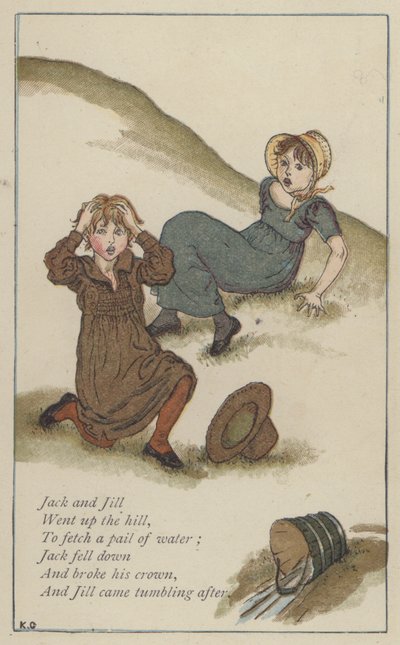 Jack ve Jill (renkli taş) by Kate (after) Greenaway