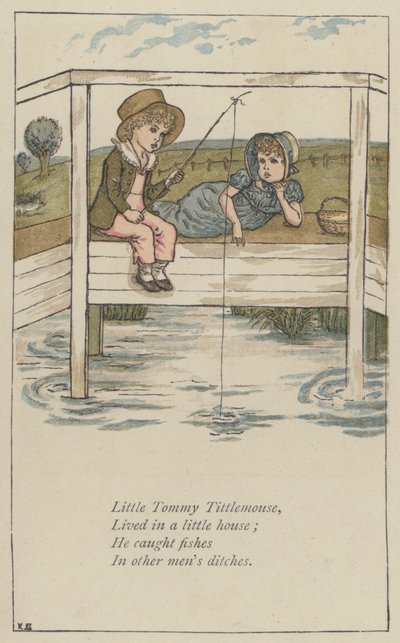 Küçük Tommy Tittlemouse (renkli taş) by Kate (after) Greenaway