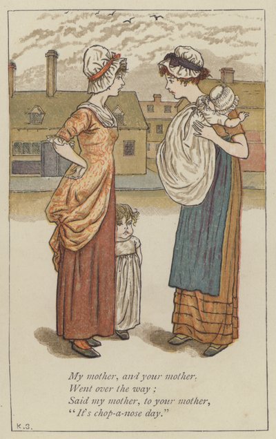 Annem ve senin annen (renkli taş) by Kate (after) Greenaway
