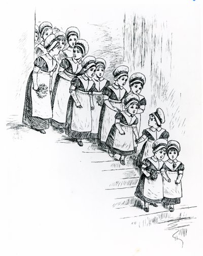Hayırsever çocuklar, c.1880 (gravür) by Kate Greenaway