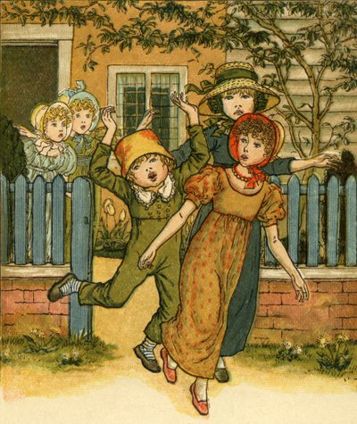 kızlar ve erkekler gelir by Kate Greenaway