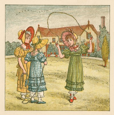 kızlar atlama by Kate Greenaway