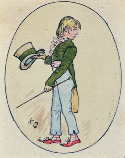 Sevgililer Günü, 1914 için çizim (kağıt üzerinde wc) by Kate Greenaway