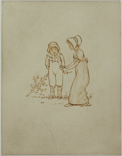 küçük erkek ve kız by Kate Greenaway