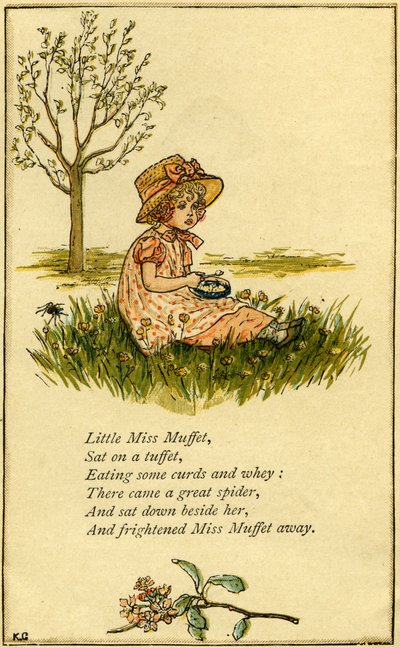 Küçük Bayan Muffet resimli by Kate Greenaway