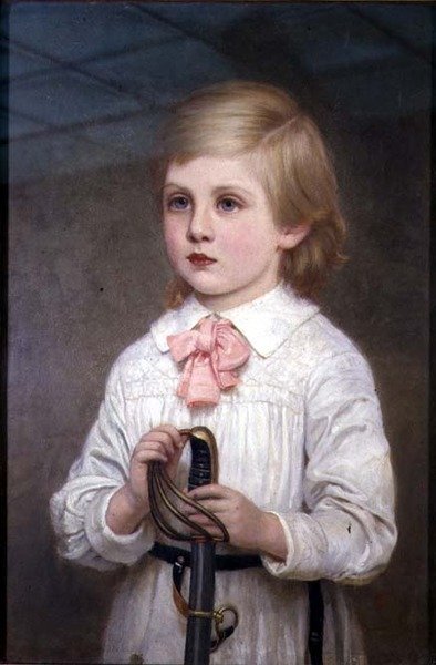 Binbaşı Sir Guy Colin Campbell, 4 Bt. çocukken (imzalı) by Kate Perugini