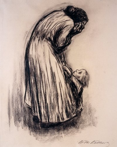 Çocuklu Çaresiz Kadın, by Käthe Kollwitz