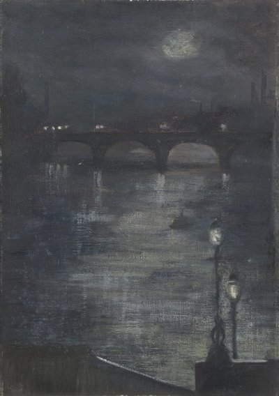Thames, Londra'da Ayışığı by Katherine Sophie Dreier