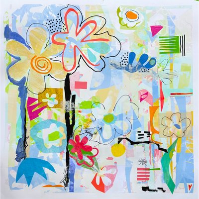 blooming daydream, 2025 (kağıt üzerine karışık teknik) by Kathy Dunaway