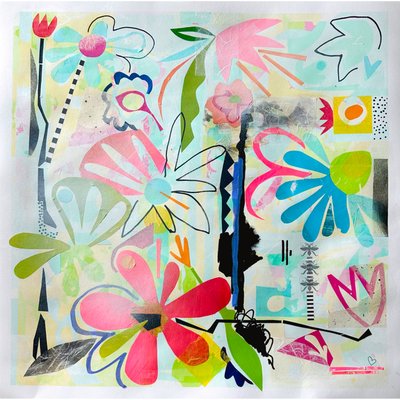 etherial garden, 2025 (kağıt üzerine karışık teknik) by Kathy Dunaway