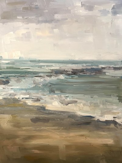 Ditch Plains, 2018 (tuval üzerine yağlıboya) by Katie Ré Scheidt