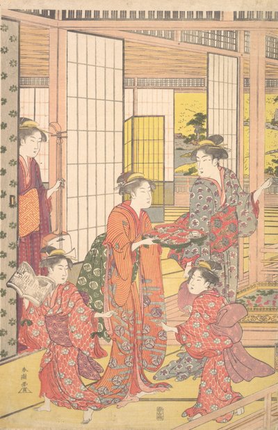 Bir Tepsi Tatlı Etli Genç Bir Kadın, 1780-1795. by Katsukawa Shuncho