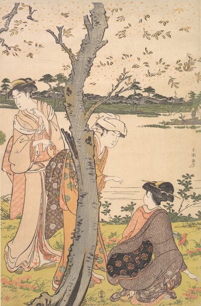 Genç Çiçeklerin Toplanması, 18. Yüzyılın Sonları. by Katsukawa Shuncho