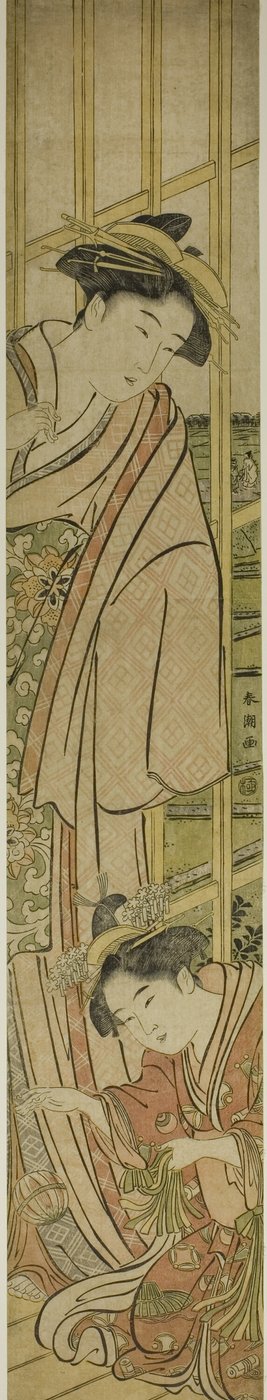 Temari oynamak by Katsukawa Shuncho