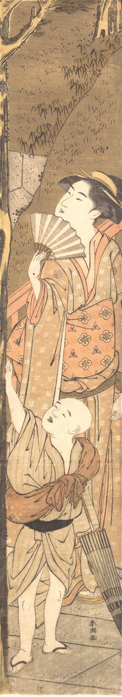 Kadın ve Küçük Oğlan, 18. yüzyılın sonu ve 19. yüzyılın başı. by Katsukawa Shuncho