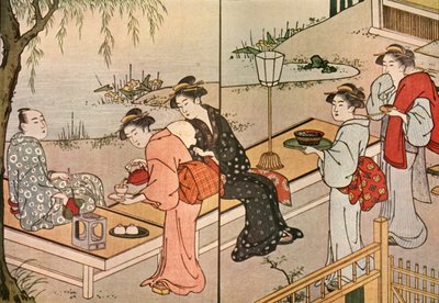 Çay servisi yapan kadın, 1790, 1924. by Katsukawa Shuncho