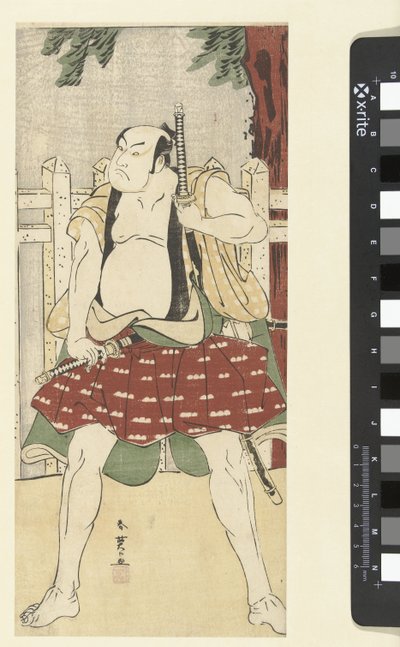 Aktör Sakata Hangoro III, van een yakko rolünde. by Katsukawa Shunei