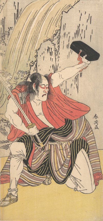 Aktör Ichikawa Komazo II, Kılıçlı Bir Adam Olarak, 1789. by Katsukawa Shun