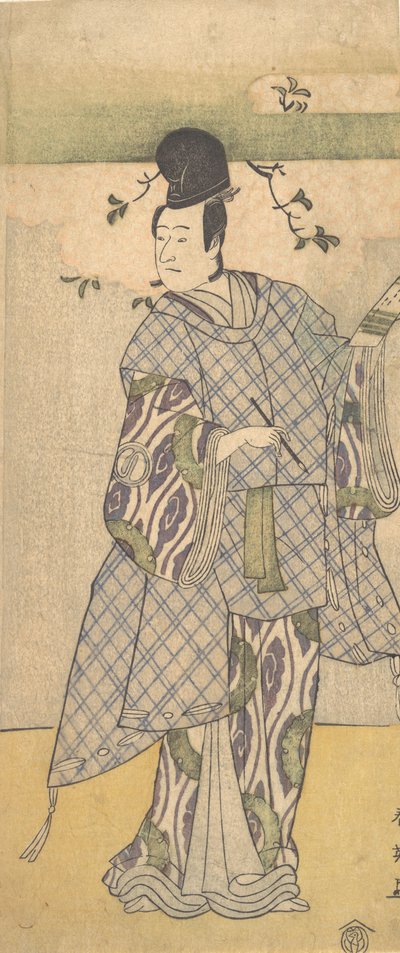 Aktör Sawamura Sojuro III Şiir Yazan Bir Soylu Olarak, 1782. by Katsukawa Shun