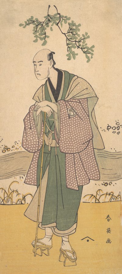 Üçüncü Bando Hikosaburo, Nehir Kıyısında Duran Bir Adam Olarak, M.Ö. 1793. by Katsukawa Shun