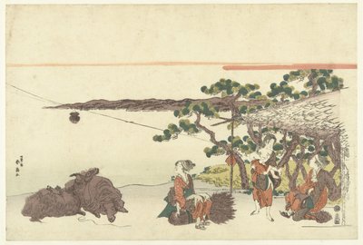 Kadınlar bir göl kenarında by Katsukawa Shunsen