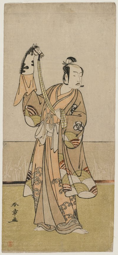 Bando Tamasaburo III El Kuklası Tutarken, 1770