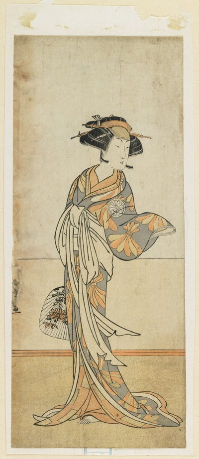 Bir Kadın Rolünde Segawa Kikunojo, 18. yüzyılın sonlarında by Katsukawa Shunsho