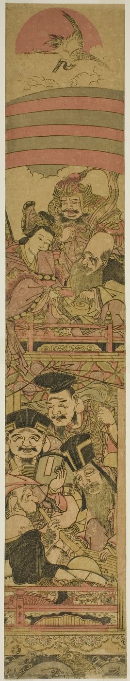 Bir Hazine Gemisinde Yedi İyi Şans Tanrısı by Katsukawa Shunsho