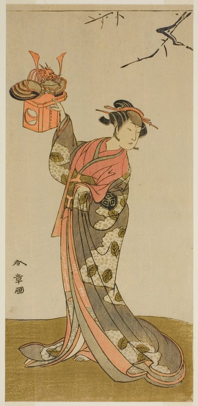 Tee c ve r Arashi Nichinanji Doctor Hananoi üyesi olarak Tee Py Goshozakura Horikawa sitesi, Performe d Atte Ichimura Tee r üyesi Teeforth Gate th, 1773 by Katsukawa Shunsho