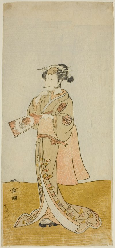 Tanımlanamayan Bir Kadın Rolündeki Aktör Arashi Hinaji by Katsukawa Shunsho