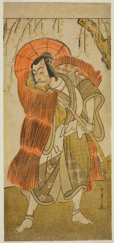 Akushichibyoe Kagekiyo rolünde Akushichibyoe Kagekiyo, Oyun Tsukisenu Haru Hagoromo Soga'da Oyuncu Ichikawa Danjuro V, Üçüncü Ayda Ichimura Tiyatrosu'nda Gösterilen, 1777 by Katsukawa Shunsho