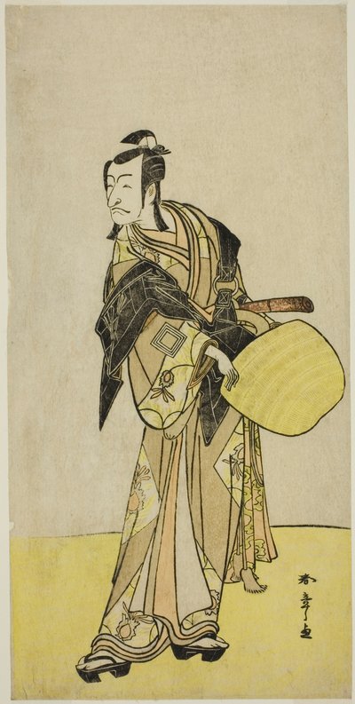 Aktör Ichikawa Danjuro V, "Kanadehon Chushin Nagori no Kura" adlı oyundan Kakogawa Honzo rolünde, Nakamura Tiyatrosu'nda dokuzuncu ayda, 1780'de sahne aldı. by Katsukawa Shunsho