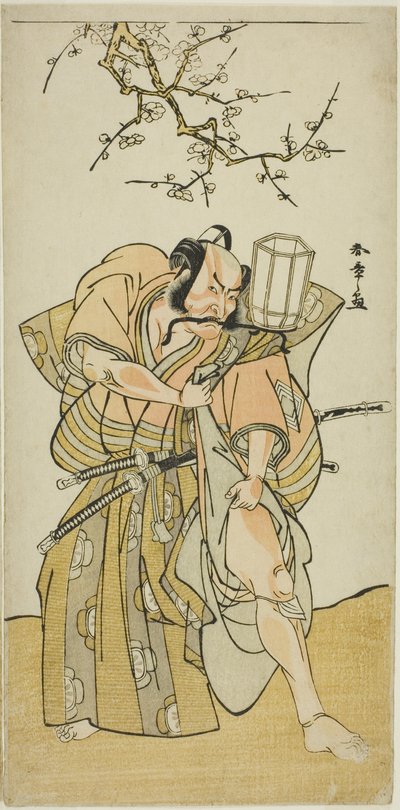 Aktör Ichikawa Danzo IV, Oyun Tarihinin Beşinci Sahnesinde Kamakura no Gongoro Kagemasa rolünde, Nishiki Tsui no Yumitori (Bir Dandyish Brocade: Rakip Savaşçılar), On Birinci Ay