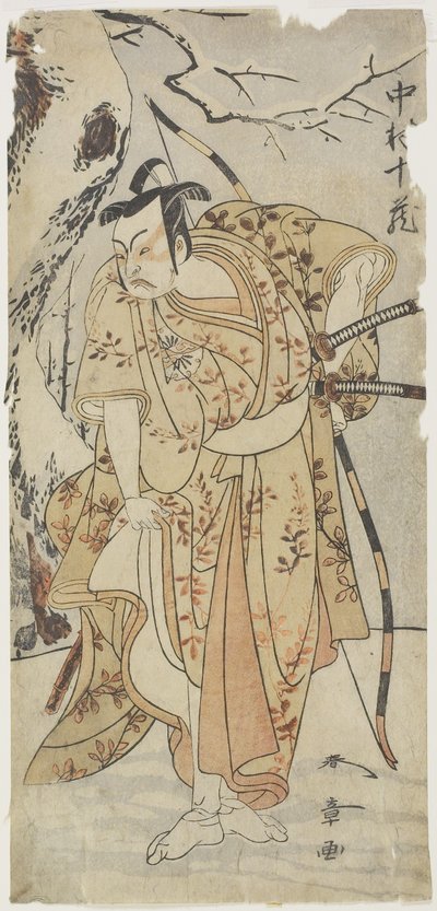 Samuray Rolündeki Aktör Nakamura Ju_zo_ by Katsukawa Shunsho