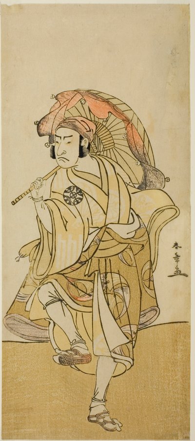Onmaya Kisanda rolündeki Aktör Nakamura Nakazo I, Play Chigo Torii Tobiiri Kitsune
