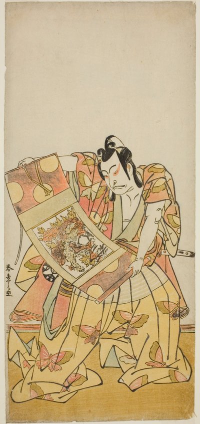 Aktör Nakamura Nakazo I, Kazoe Uta Ta Ue Soga Oyununda Soga no Goro Tokimune rolünde, Nakamura Tiyatrosu