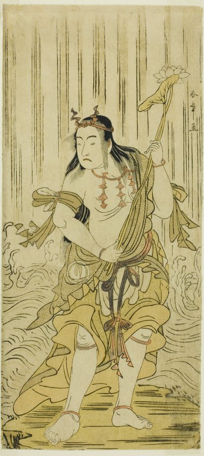 Aktör Sawamura Sojuro III, Play Kitekaeru Nishiki no Wakayaka'da Kongara Doji rolünde, Nakamura Tiyatrosu'nda On Birinci Ayda Gösterilen, 1780 by Katsukawa Shunsho