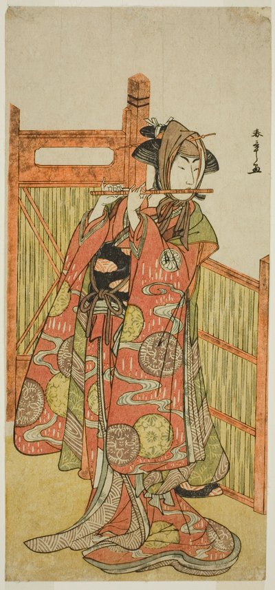 Aktör Segawa Kikunojo III, Kojoro-gitsune rolünde Mure Takamatsu Yuki no Shirahata Oyununda Çiçekçi Okiku Kılığında, On Birinci Ayda Ichimura Tiyatrosu