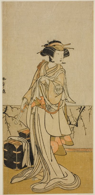 Aktör Segawa Yujiro I, Kamuri Kotoba Soga no Yukari oyununda Osai, Kadın Kuaför rolünde, Ichimura Tiyatrosu