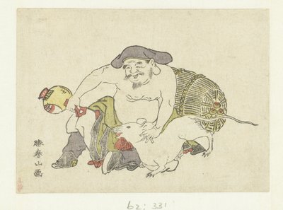 Daikoku ve Faresi by Katsukawa Shunzan