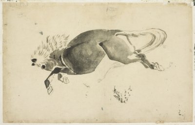 Koşan At, c.1815-1849 (kağıt üzerine mürekkep) by Katsushika (school of) Hokusai