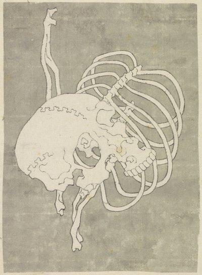 Kafatası ve göğüs kafesi by Katsushika Hokusai (possibly)