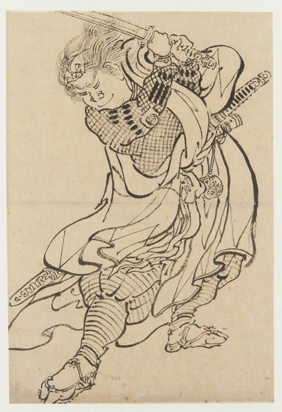 Bir Savaşçı, 18. yüzyılın sonları ve 19. yüzyılın başlarında. by Katsushika Hokusai