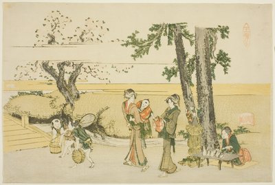 Yol Kenarı Sahnesi (Oji) by Katsushika Hokusai
