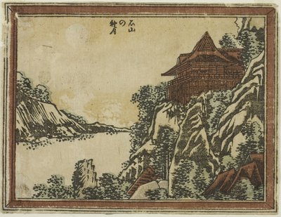 Omi'nin Aşındırma Tarzında Sekiz Görünümü serisinden Ishiyama'da Sonbahar Ayı by Katsushika Hokusai