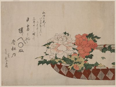 Şakayık Sepeti by Katsushika Hokusai