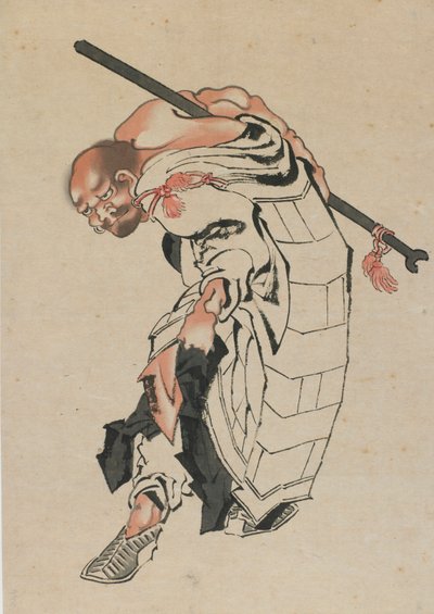 Budist figür, 18. yüzyılın sonu ve 19. yüzyılın başı. by Katsushika Hokusai