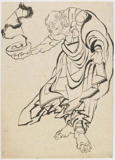 Budist figür, 18. yüzyılın sonu ve 19. yüzyılın başı. by Katsushika Hokusai