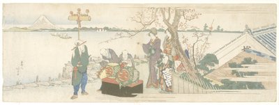 Daikagura Sanatçıları, 1801-1805 by Katsushika Hokusai